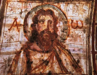 Busto di Cristo, Catacombe di Commodilla, Roma