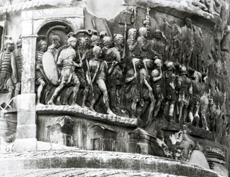 Dettaglio della Colonna di Marco Aurelio (Colonna Antonina), 180-196 d.C.