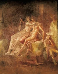 Affresco raffigurante Ares e Afrodite, Casa del Citarista, Pompei