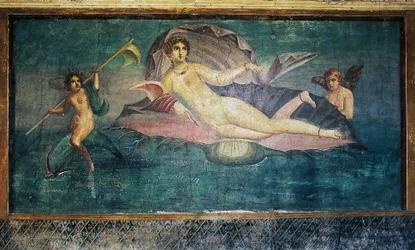 Affresco raffigurante Venere, Casa di Venere nella Conchiglia, Pompei (Lista del Patrimonio Mondiale dell