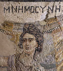 Simposio funerario, dalla necropoli di Antiochia, fine IV secolo d.C. (mosaico) (dettaglio)