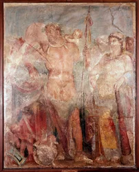 Ercole schiavo della regina Onfale (affresco, 54-79 d.C.)