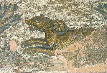 Scena di caccia (dettaglio di una leonessa)