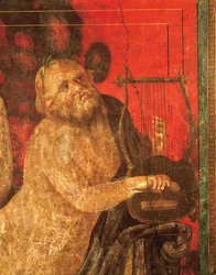 Riti di iniziazione del culto di Dioniso, affresco dalla Villa dei Misteri