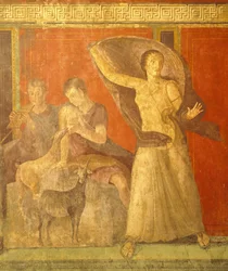 Riti di iniziazione del culto di Dioniso, affresco dalla Villa dei Misteri
