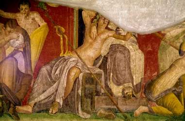 Riti iniziatici del culto di Dioniso, affresco della Villa Dei Mysteri