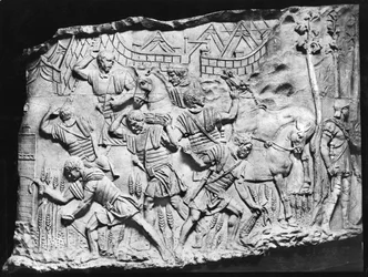 Legionari che Raccolgono Orzo, un calco preso dalla Colonna di Traiano, 110-113 d.C.