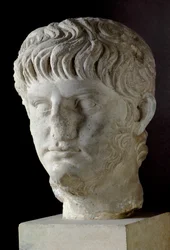 Testa di marmo di Nerone (Nerone Claudio Cesare Augusto Germanico) (37-68 d.C.)