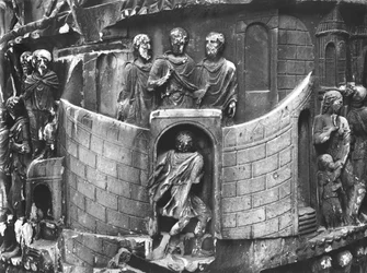 Marco Aurelio riceve un messaggero, dettaglio dalla colonna di Marco Aurelio, AD 180-196
