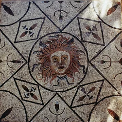 Medusa, mosaico romano dalla Casa di Orfeo, III secolo d.C.