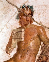 Pan musicista, tra le ninfe (affresco)
