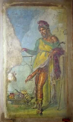 Priapo, dalla Casa dei Vettii, 50-79 d.C. circa (affresco)