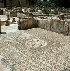 Resti dei mosaici della città romana