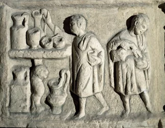 Arte romana: "Domestico al lavoro" I secolo d.C. Roma, Museo della Civiltà Romana