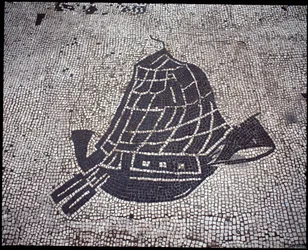 Arte romana: “Nave” Mosaico della Corporazione dei marinai, Piazza delle Corporazioni