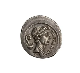 Moneta repubblicana romana da Roma, 44 a.C.