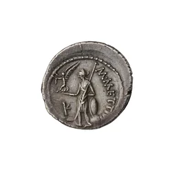 Moneta repubblicana romana da Roma, 44 a.C.