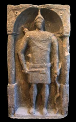 Lapide tombale romano raffigurante un arciere hamiano (siriano), ca. 125-40 d.C.