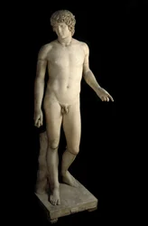 Arte romana: raffigurazione di Antinoo (Antinoos o Antinoo) (ca. 110-130 d.C.), Farnese, giovane amante dell