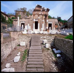 Arte romana: veduta del Campidoglio, 73 d.C., Brescia, Italia