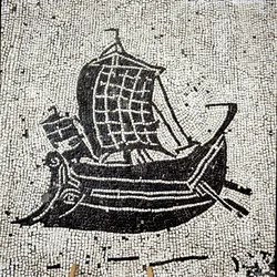 Nave di Sabratha che ritorna al porto di Ostia