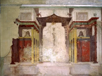 Parete sud della Stanza delle Maschere, Casa di Augusto, Colle Palatino, Roma