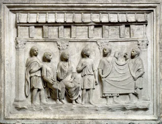 Negozio di tessuti durante il periodo augusteo