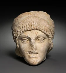 Testa di una giovane donna, 25-1 a.C.