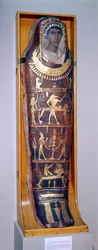 Cassa funeraria dipinta e dorata di Artemidoro con ritratto a encausto in stile ellenistico, da Hawara