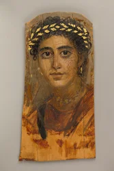 Ritratto di una giovane donna in rosso, 90-120 d.C.