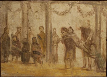 La punizione di un allievo. Affresco dalla casa di Julia Felix, I secolo