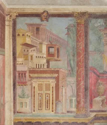 Affresco dal cubiculum di una villa a Boscoreale, c.50-40 a.C.