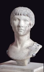 Arte romana: busto di Tolomeo di Mauretania (10 a.C. - 40 d.C.), marmo