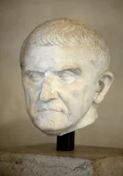 Arte romana Frammento di una statua, ritratto di un ignoto (marmo)