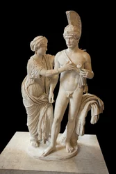 Coppia imperiale in Marte e Venere (tra il 120 e il 140 d.C.) scultura in marmo