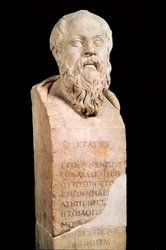 Busto di Socrate (470 a.C. - 399 a.C.) filosofo greco. Musei Capitolini di Roma