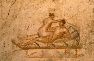 Affresco erotico dal cubicolo della Casa dei Vettii, Pompei (Patrimonio Mondiale dell