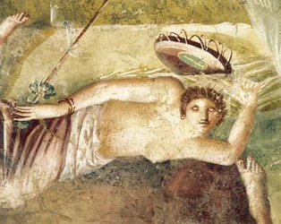 Affresco raffigurante Menade dormiente, dalla Casa del Citarista, Pompei, Italia
