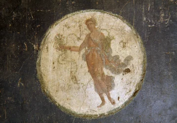 Affresco con medaglione, ala destra nella Casa dei Vettii, Pompei (Lista del Patrimonio Mondiale UNESCO)