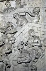 Arte romana: costruzione di un forte nell