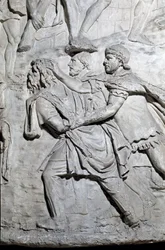 Un soldato dace prigioniero dei soldati romani