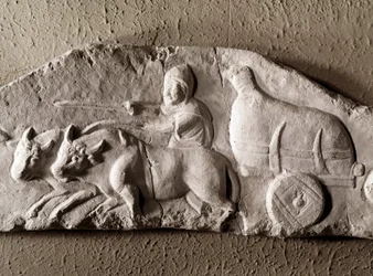 Arte romana: serbatoio scolpito di bue, Museo delle Antichità Romane, Roma