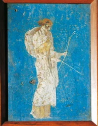 Affresco romano raffigurante Diana, da Pompei, Italia