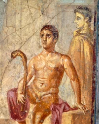 Selene ed Endimione, affresco dalla Casa del Centenario, Pompei, Campania, Civiltà Romana
