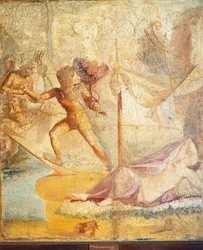 Teseo che lascia Arianna, affresco da Pompei
