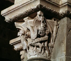Rapimento di Ganimede (capitello scolpito)