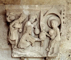 Adorazione dei magi (capitello scolpito)