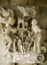 Cappella della Cattedrale Saint Lazarus di Autun. Arte romanica del XIII secolo. Autun, Saona e Loira, Borgogna, Francia.