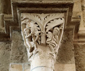 La morte di Caino (capitello scolpito)