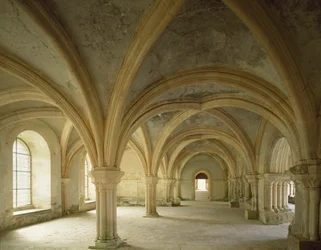 Veduta dello scriptorium, luogo di incontro della comunità, abbazia cistercense fondata nel XII secolo